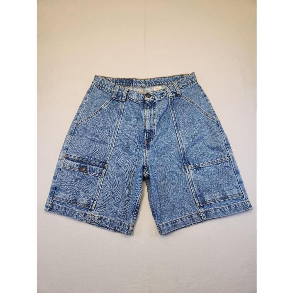 Vintage 90s Levis 560 Mens Denim Orange Tab Cargo Pocket Loose Fit size 34